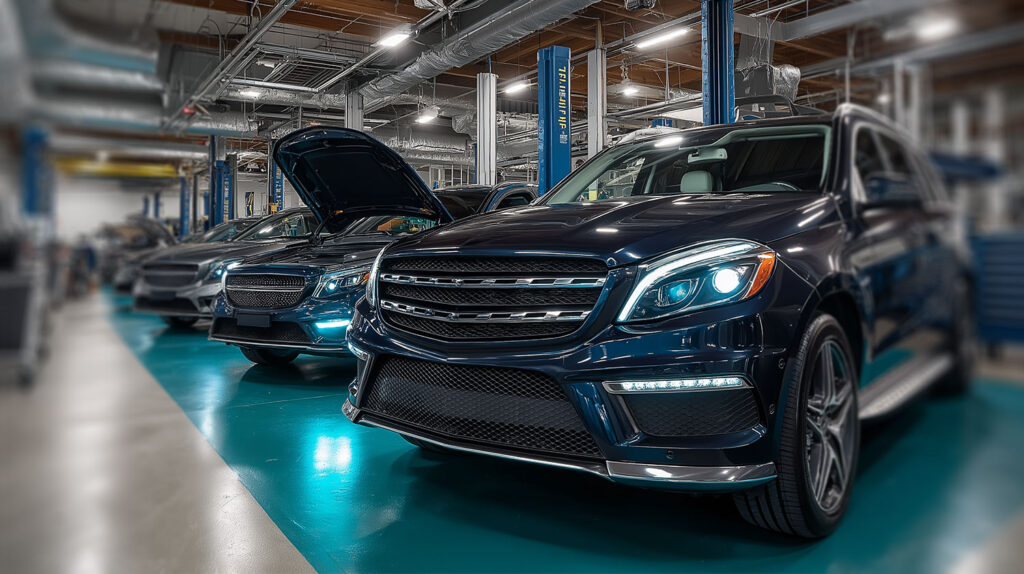 Cars in Repair Shop