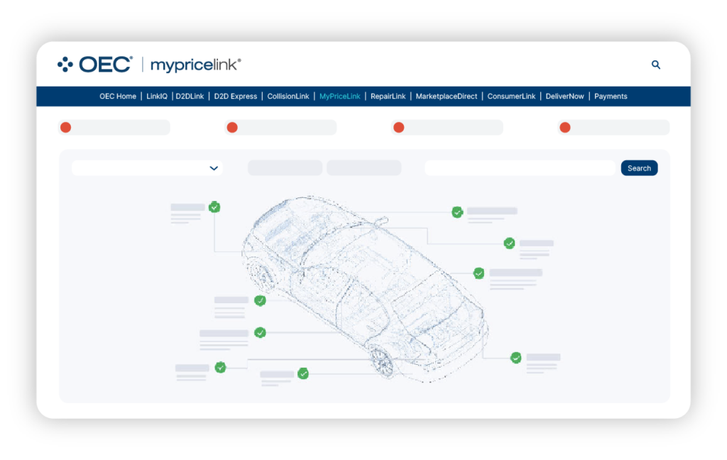 MyPriceLink dashboard